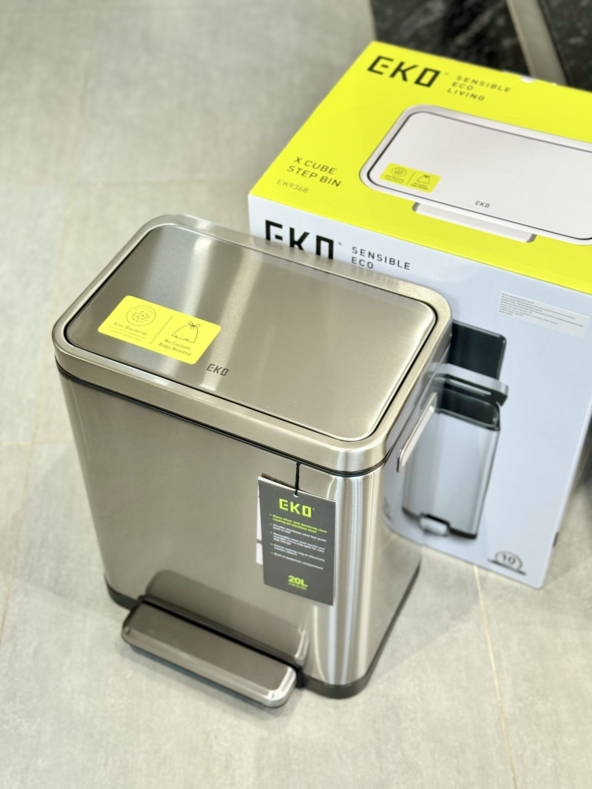 Thùng rác đạp chân EKO X CUBE EK9368MT - Image 7