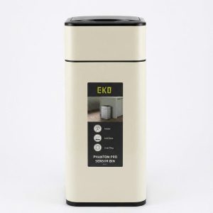 Thùng rác cảm biến vân tay EKO Sensor EK9577-18L-VNS màu kem